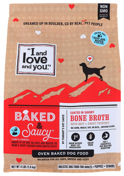 I AND LOVE AND YOU: Beef and Sweet Potatoes Bone Broth Dog Food, 4 lb