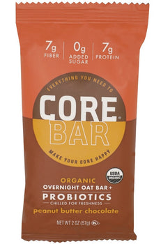 CORE FOODS: Peanut Butter Chocolate Bar, 2 oz