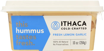 ITHACA COLD CRAFTED: Fresh Lemon Garlic Hummus, 10 oz