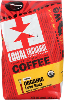 EQUAL EXCHANGE: Organic Love Buzz Ground Coffee, 10 oz