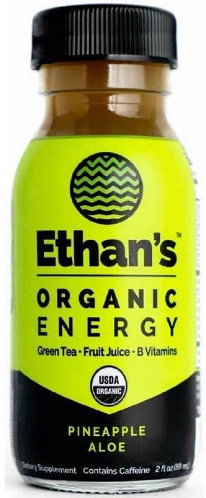 ETHAN'S: Pineapple Aloe Organic Energy Shot, 2 fo