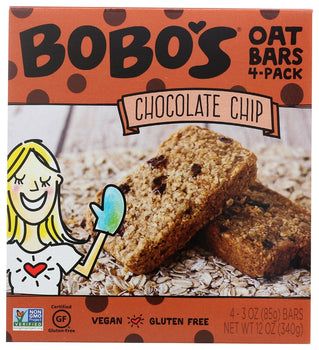 BOBO'S: Chocolate Chip 4 Pack Oat Bars, 12 oz