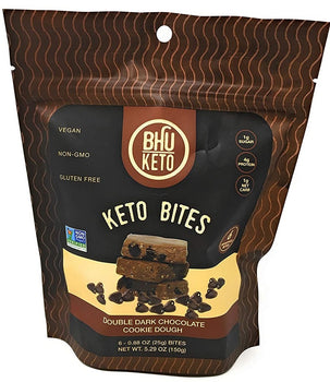 BHU FOODS: Double Dark Chocolate Cookie Dough Keto Bites, 5.29 oz