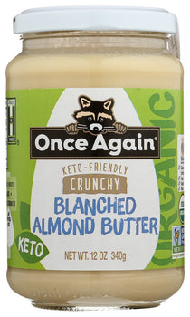 ONCE AGAIN: Crunchy Blanched Almond Butter, 12 oz