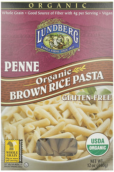 LUNDBERG: Penne Organic Brown Rice, 12 oz