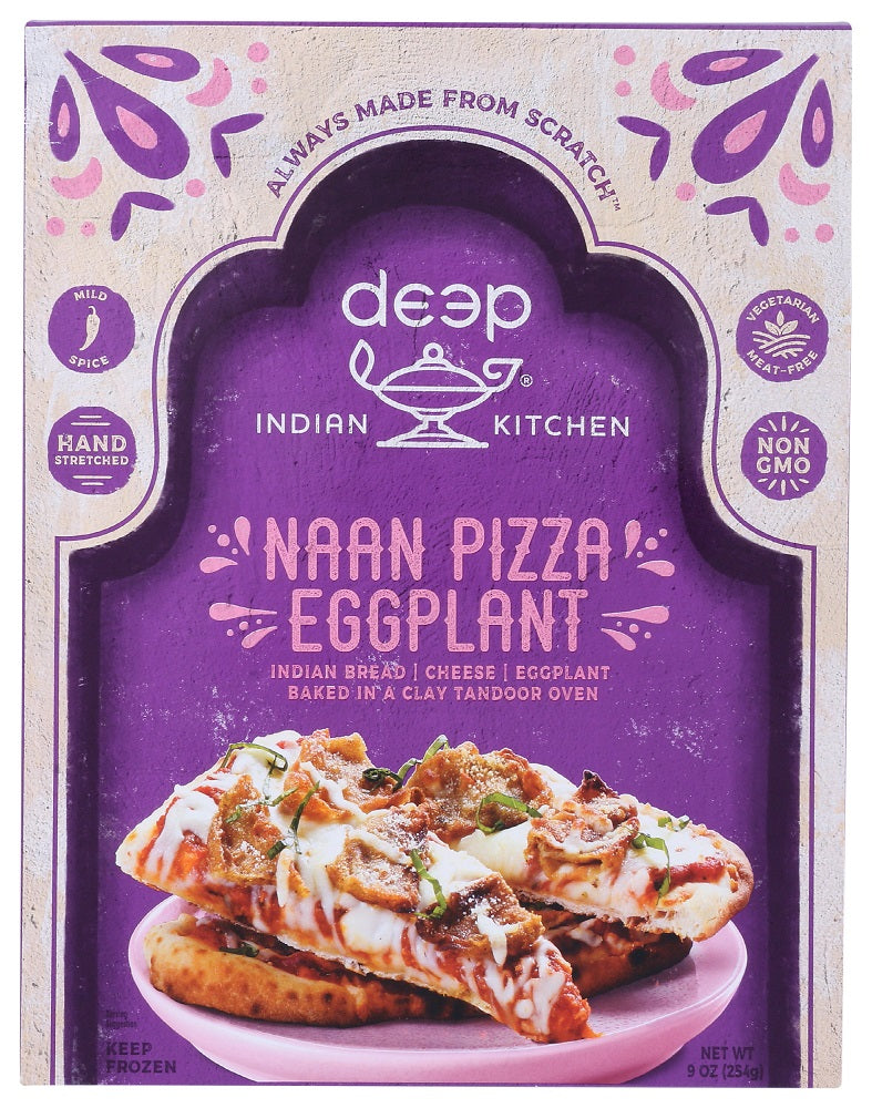 DEEP INDIAN KITCHEN: Naan Pizza Eggplant, 9 oz