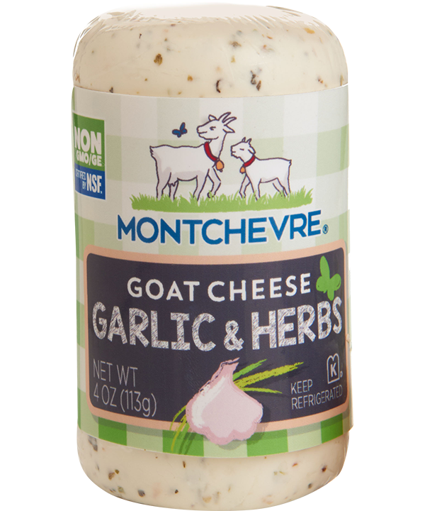 MONTCHEVRE: Goat Cheese Mini Log Garlic and Herb, 4 oz