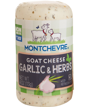 MONTCHEVRE: Goat Cheese Mini Log Garlic and Herb, 4 oz