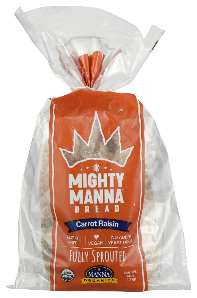 NATURES PATH: Mighty Manna Bread Organic Carrot Raisin, 14 oz