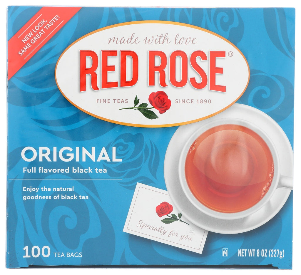 RED ROSE: Original Black Tea 100 Teabags, 1 bx