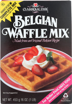 CLASSIQUE FARE: Belgian Waffle Mix, 16 oz