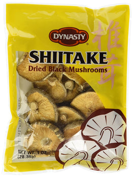 DYNASTY: Dried Black Mushrooms Shiitake, 1 oz