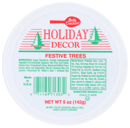 BETTY CROCKER: Holiday Decor Festive Trees, 5 oz