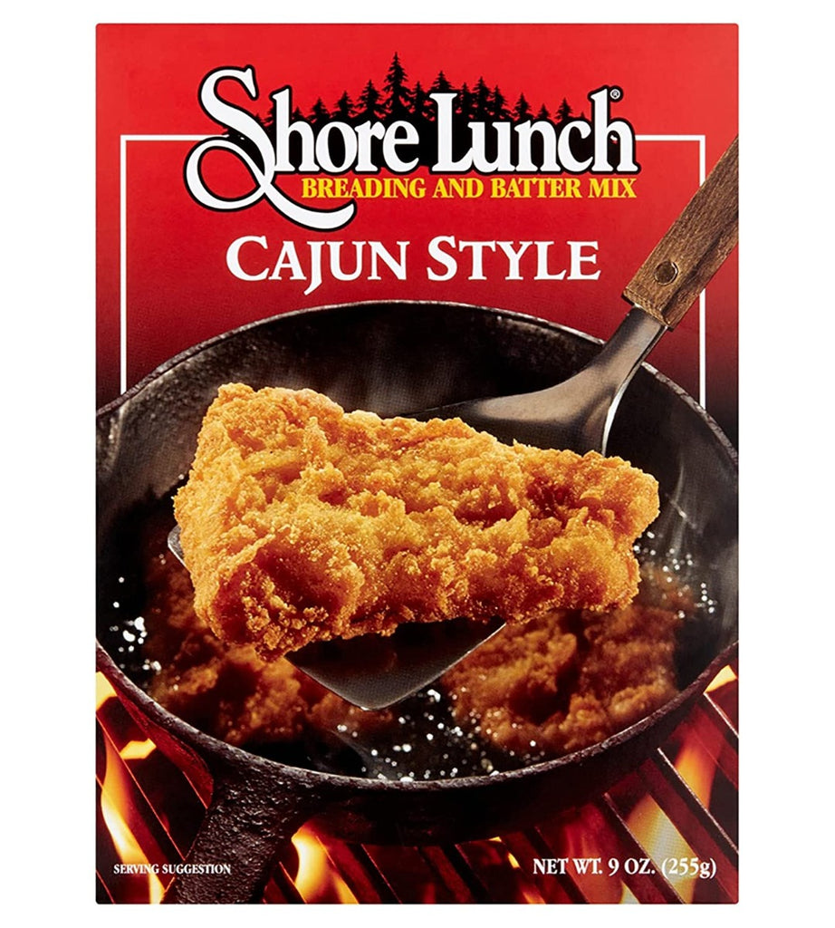 SHORE LUNCH: Cajun Style Fish Breading Batter Mix, 9 oz