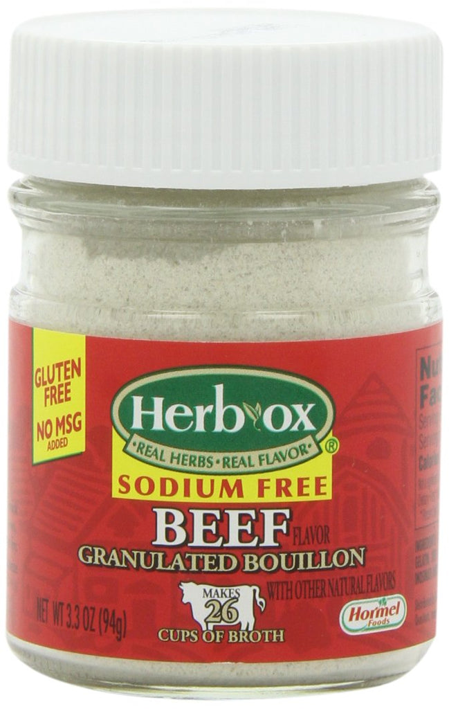 HERB OX: Sodium Free Granulated Beef Bouillon, 3.3 oz