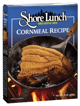 SHORE LUNCH: Cornmeal Recipe Fish Breading Mix, 9 oz