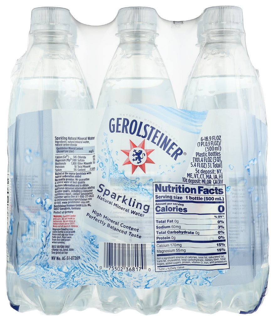 GEROLSTEINER: Water Mineral Sprkl 6Pk, 101.4 fo