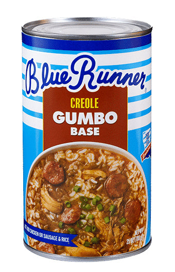 BLUE RUNNER: Creole Chicken And Sausage Gumbo Base, 25 oz