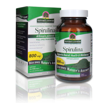 NATURES ANSWER: Hrb Spirulina 400Mg, 90 vc