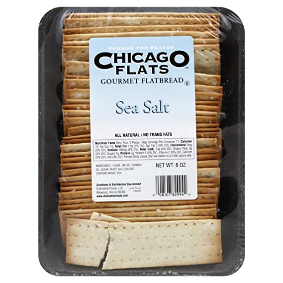 CHICAGO FLATS: Sea Salt Gourmet Flatbread, 8 oz