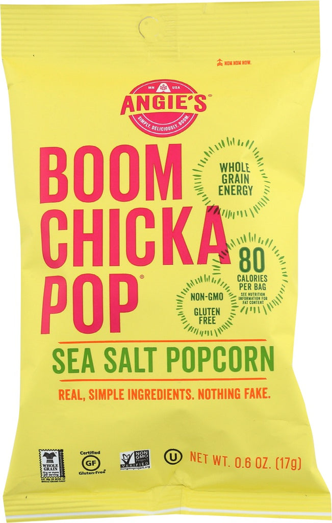 ANGIES: Boomchickapop Sea Salt Popcorn, 0.6 oz