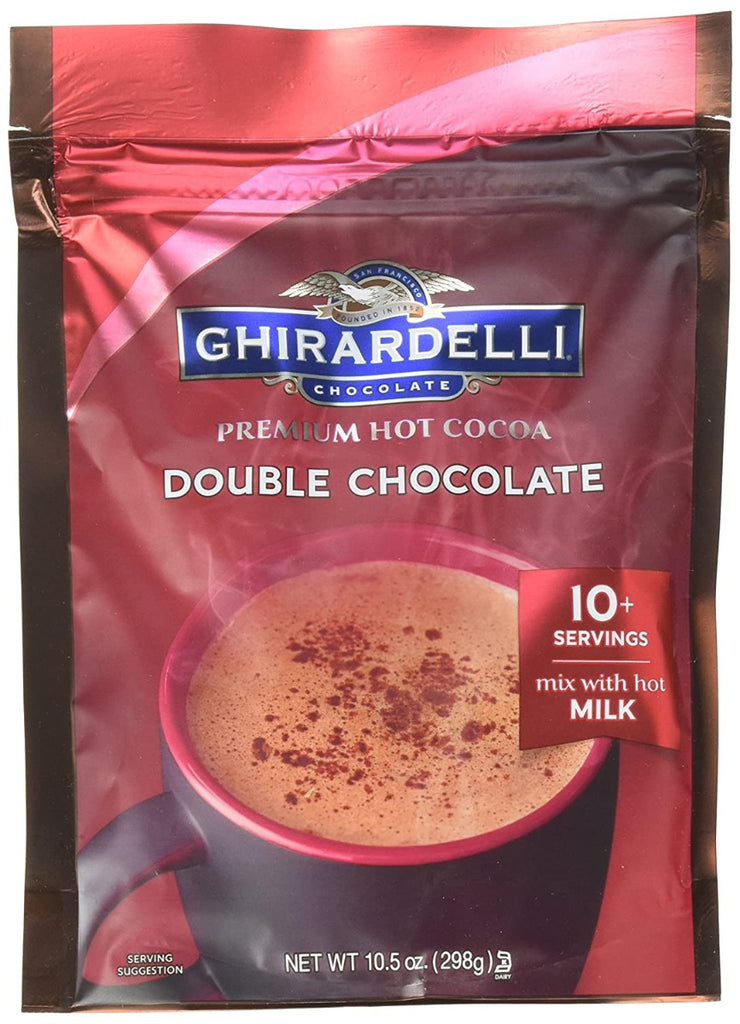 GHIRARDELLI: Double Chocolate Premium Hot Cocoa Mix, 10.5 oz