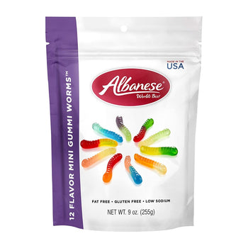 ALBANESE: Gummi Worm Mini 12Vrty, 9 oz