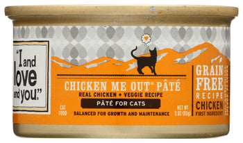 I&LOVE&YOU: Chicken Me Out Pate Cat Food, 3 oz