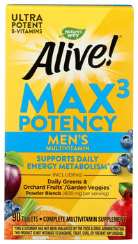 NATURES WAY: Alive Men 3X Multivit, 90 tb