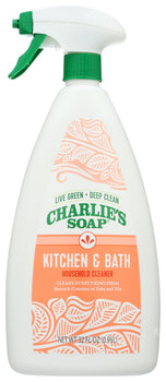 CHARLIES SOAP: Kitchen And Bath Household Cleaner, 32 oz