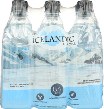 ICELANDIC GLACIAL: Water 6Pk Spring Ntrl, 101.4 fo