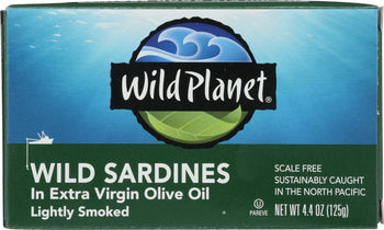 WILD PLANET: Wild Sardines In Extra Virgin Olive Oil, 4.4 oz