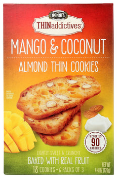 NONNIS: Thins Mango Coconut, 4.44 oz