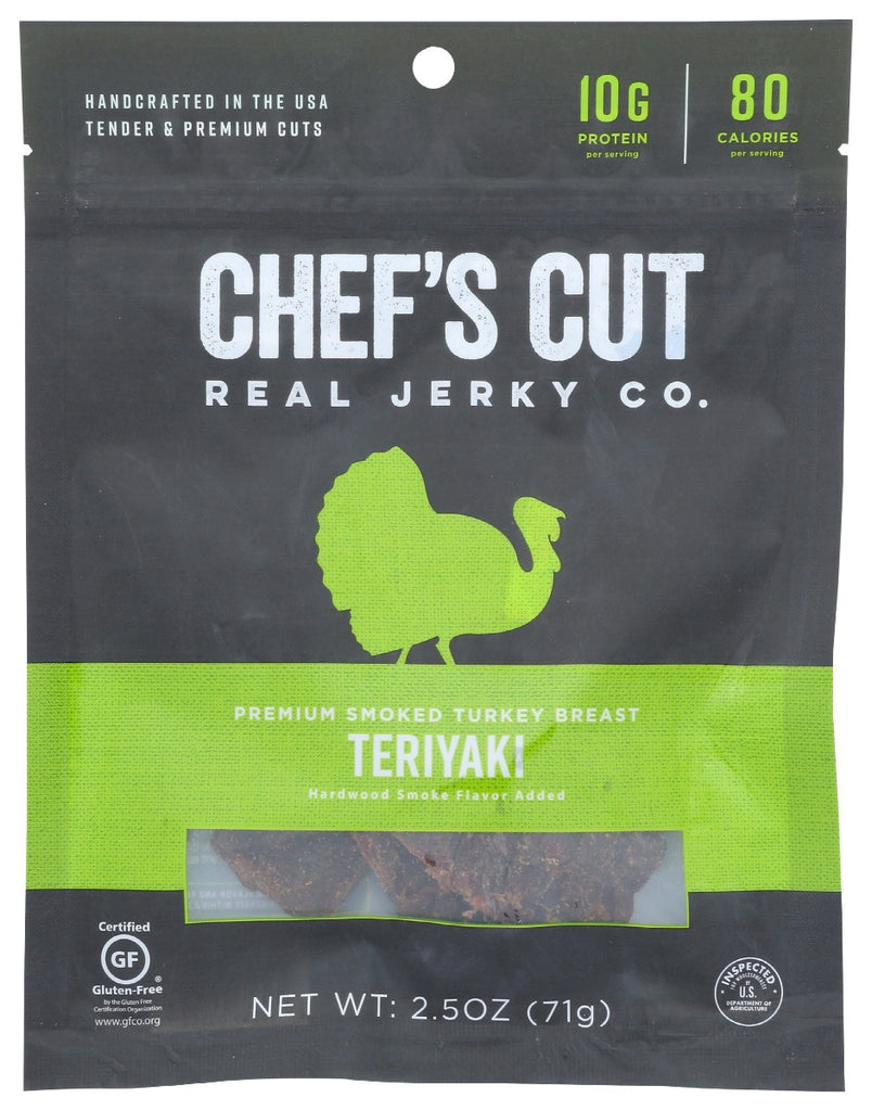 CHEFS CUT: Jerky Turkey Teriyaki, 2.5 oz