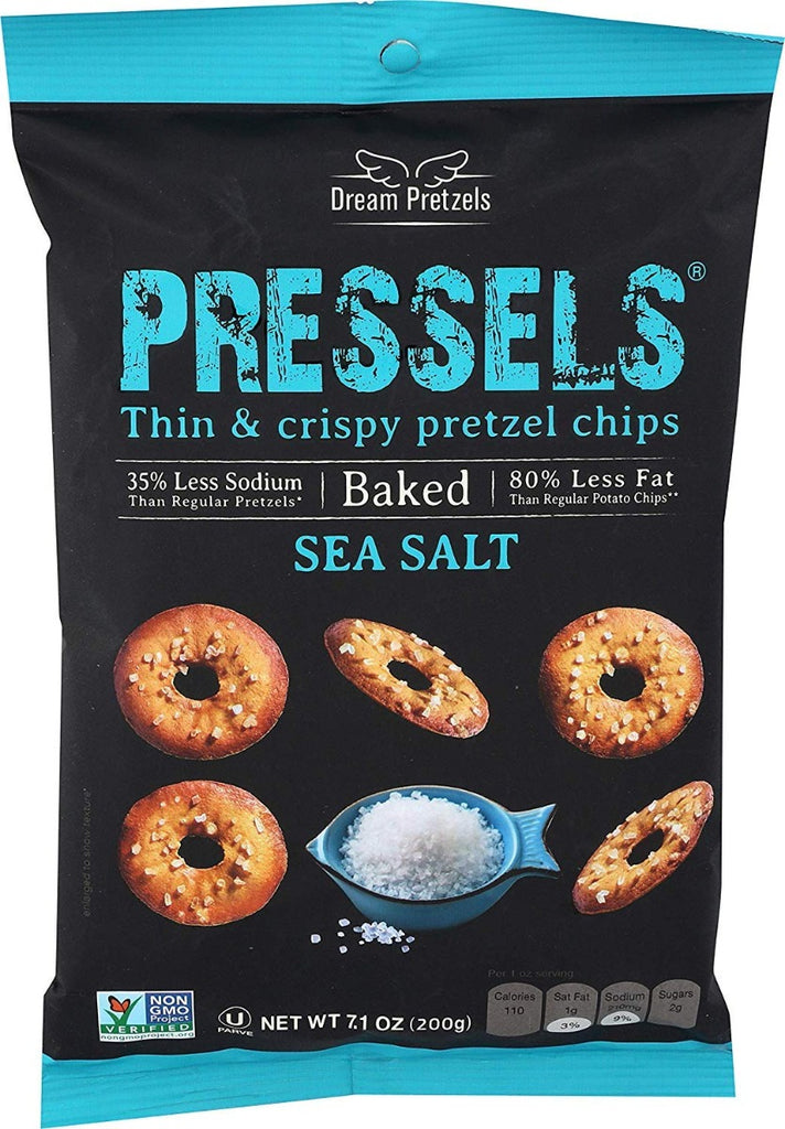 PRESSELS: Original Baked Sea Salt Thin & Crispy Pretzel Chips, 7.1 oz