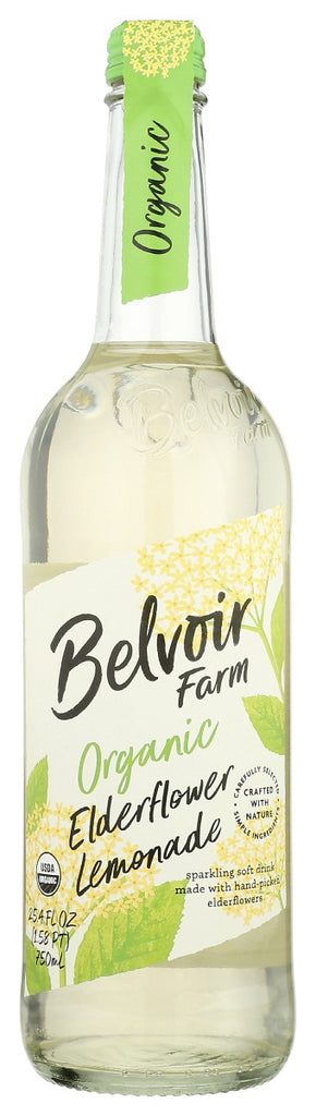 BELVOIR: Organic Elderflower Lemonade Soft Drink, 25.4 fo