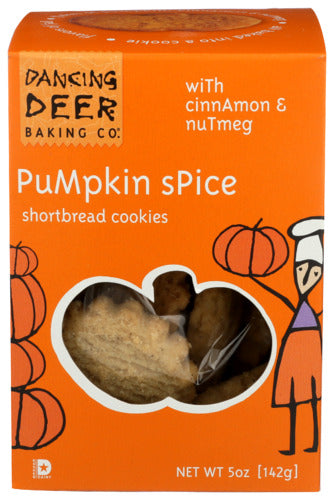 DANCING DEER: Pumpkin Spice Shortbread Cookies, 5 oz