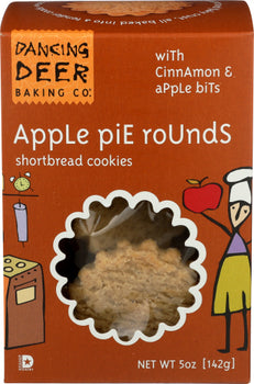 DANCING DEER: Apple Pie Rounds Shortbread Cookies, 5 oz