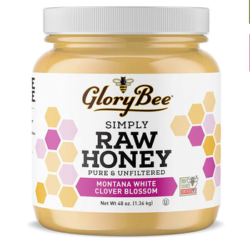 GLORYBEE: Honey-White Clover Raw, 48 oz