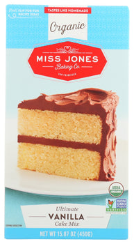 MISS JONES BAKING CO: Mix Cake Vanilla Org, 15.87 oz