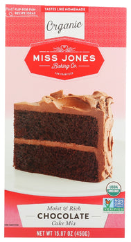 MISS JONES BAKING CO: Mix Cake Chocolate Org, 15.87 oz