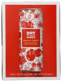 DRY SODA: Cherry Dry Sprkl Can 4Pk, 48 oz