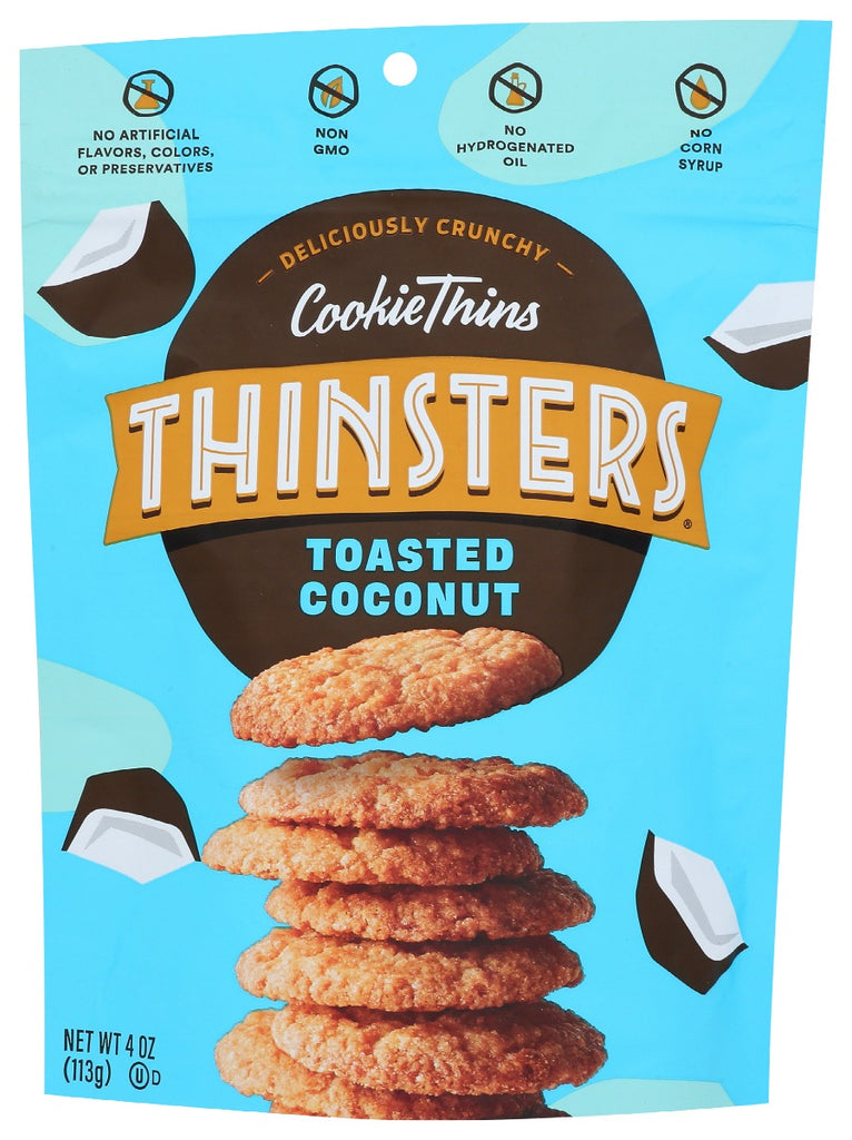 THINSTERS: Toasted Coconut Cookie Thins, 4 oz