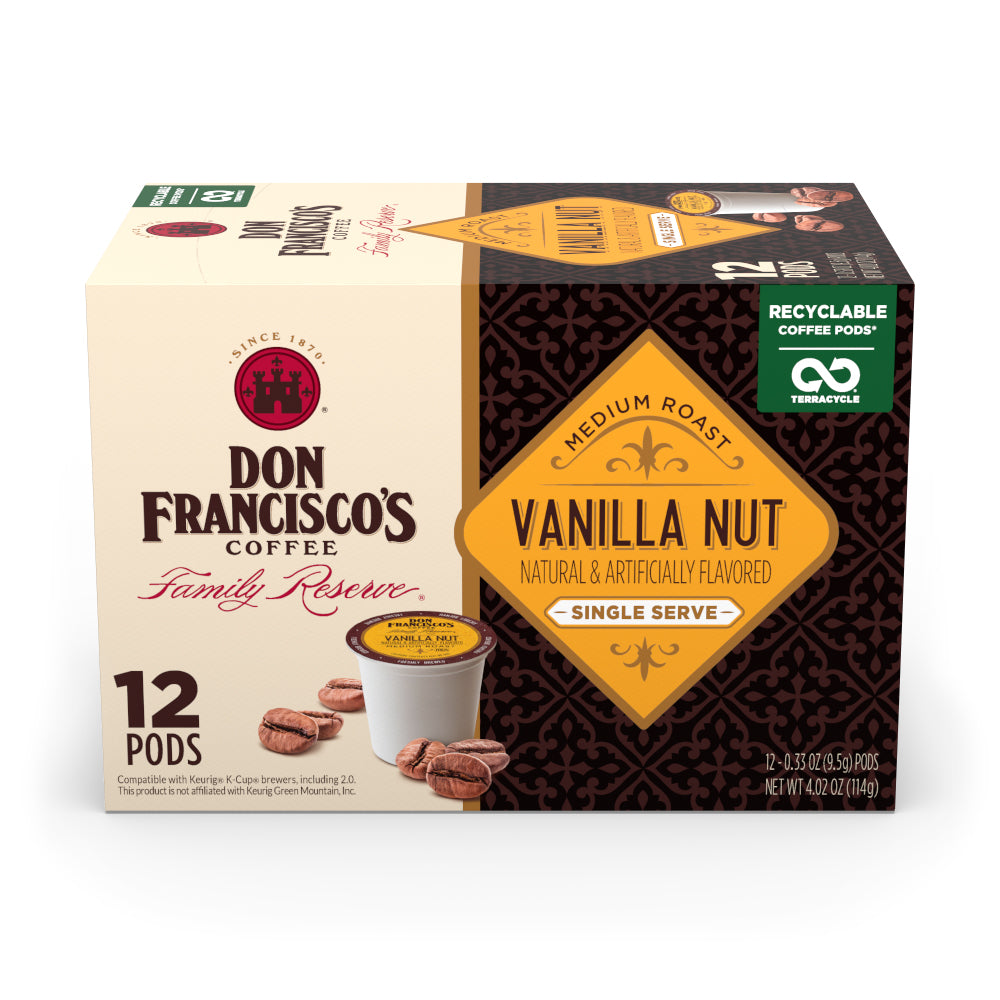 DON FRANCISCOS COFFEE: Coffee Vanilla Nt Ss 12 pods, 4.02 oz