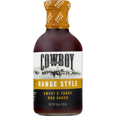 COWBOY CHARCOAL: Range Style Sweet & Tangy BBQ Sauce, 18 oz