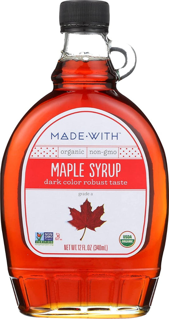 MADE WITH: Syrup Maple Grd A Dark Org, 12 fo