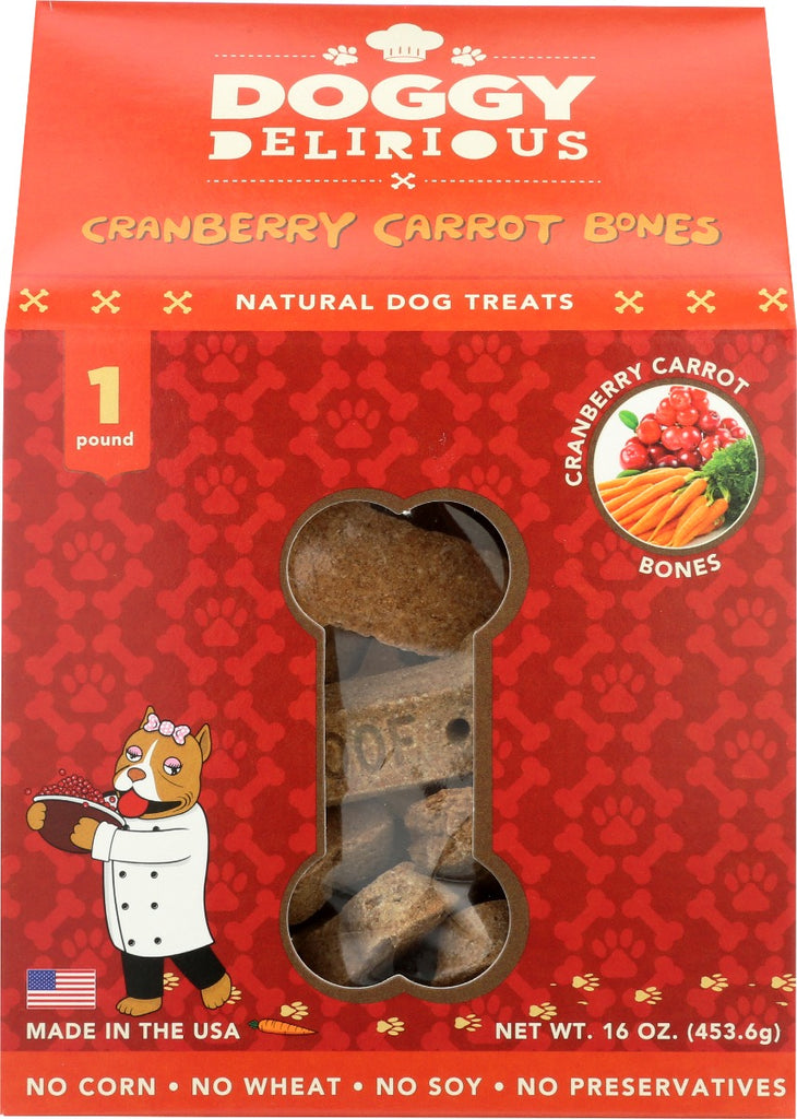 DOGGY DELIRIOUS: Dog Bone Cran Carrot, 16 oz