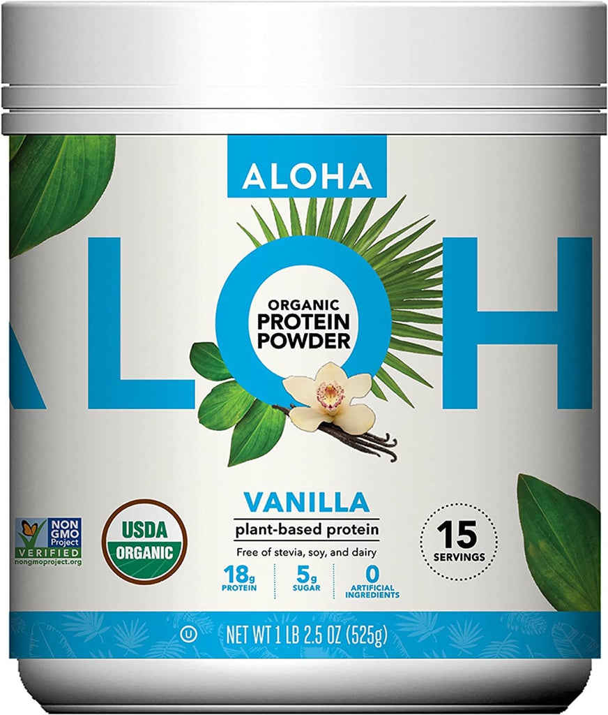 ALOHA: Organic Vanilla Protein Powder, 1 lb