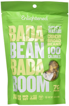 BADA BEAN BADA BOOM: Spicy Wasabi Crunchy Broad Beans, 4.5 oz