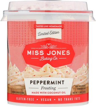 MISS JONES BAKING CO: Frosting Peppermint, 11.98 oz